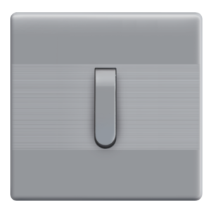 HJ-11 Slim Gray 1 Switch Plate