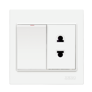 M-201 1 Switch + 1 Socket Plate
