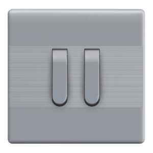 HJ-22 Slim Gray 2 Switch Plate