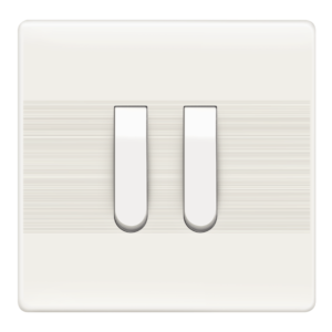 HW-22 Slim White 2 Switch Plate