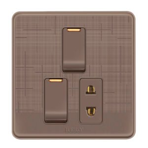 GK-02 Glory Koffee 2 Switch + 1 Socket Plate