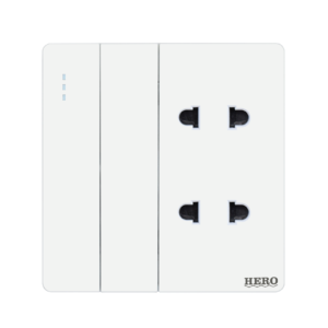 SW-236 Slender White 2 Switch + 2 Socket Plate