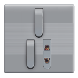 HJ-02 Slim Gray 2 Switch + 1 Socket Plate