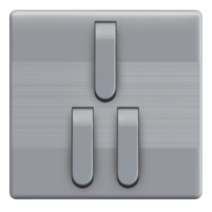 HJ-33 Slim Gray 3 Switch Plate