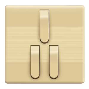 ID-33 Slim Gold 3 Switch Plate