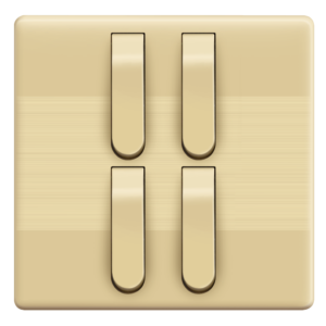 ID-44 Slim Gold 4 Switch Plate