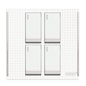 JW-44 Grace White 4 Switch Plate
