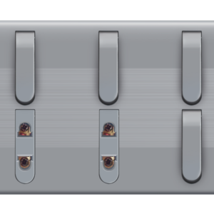 HJ-04 Slim Gray 4 Switch + 2 Socket Plate