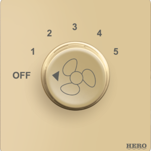 SG-220 Slender Gold 5 Step Fan Dimmer Plate - 500 Watt