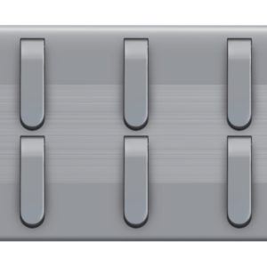 HJ-66 Slim Gray 6 Switch Plate