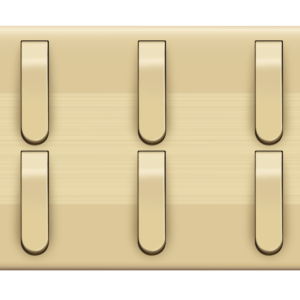 ID-66 Slim Gold 6 Switch Plate