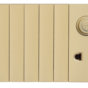 SG-229 Slender Gold 6 Switch + 1 Socket + 1 Dimmer