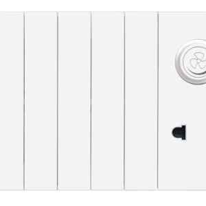 SW-229 Slender White 6 Switch + 1 Socket + 1 Dimmer