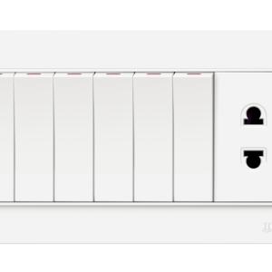 M-204 6 Switch + 1 Socket Plate