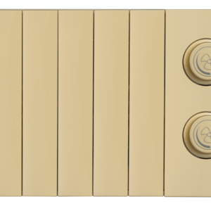 SG-807 Slender Gold 6 Switch + 2 Dimmer Plate
