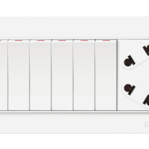 M-205 6 Switch + 2 Socket Plate