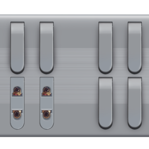 HJ-06 Slim Gray 6 Switch + 2 Socket Plate