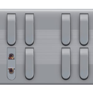 HJ-07 Slim Gray 7 Switch + 1 Socket Plate