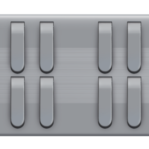 HJ-88 Slim Gray 8 Switch Plate