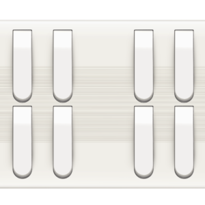 HW-88 Slim White 8 Switch Plate