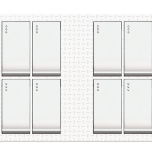 JW-88 Grace White 8 Switch Plate