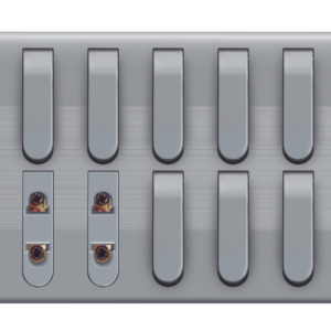 HJ-82 Slim Gray 8 Switch + 2 Socket Plate