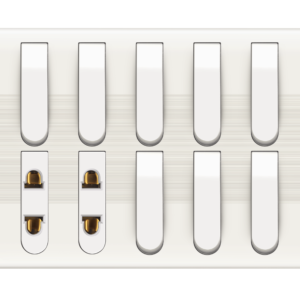 HW-82 Slim White 8 Switch + 2 Socket Plate