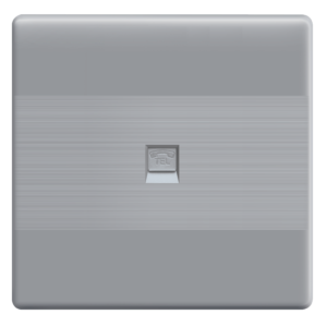 HJ-24 Slim Gray Telephone Socket Plate