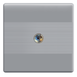 HJ-21 Slim Gray TV Socket Plate