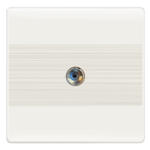 HW-21 Slim White TV Socket Plate