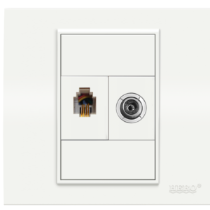 RS-25 Hero Royal Telephone Socket + TV Socket Plate