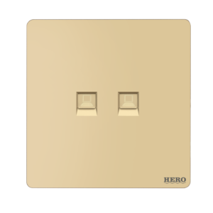 SG-235 Slender Gold Double Computer Socket (CAT-6)