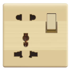 ID-10 Slim Gold Light Plug 10A Plate