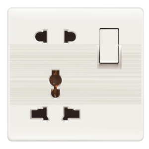 HW-10 Slim White Light Plug 10A Plate