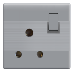 HJ-15 Slim Gray Power Plug 15A Plate