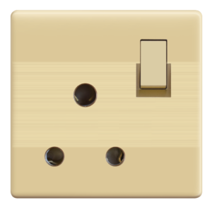 ID-15 Slim Gold Power Plug 15A Plate