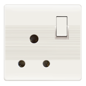 HW-15 Slim White Power Plug 15A Plate