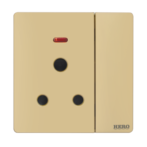 SG-217 Slender Gold Power Plug 15A with Big Button