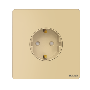 SG-225 Slender Gold Euro Socket/ Schuko Socket