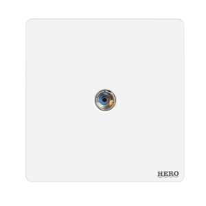 SW-222 Slender White Single T.V Socket Plate